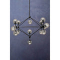 Orsina Abira 15-Arm Pendant Light | Matte Black Modern Chandelier