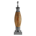 Orsina Hampstead Curved Wood Table Lamp Base | Silver & Brown