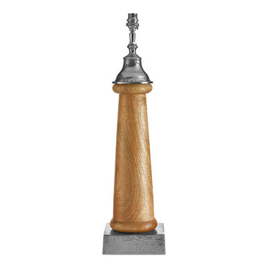 Orsina Hampstead Tapered Tabor Lamp Base – Curved Wooden Table Lamp