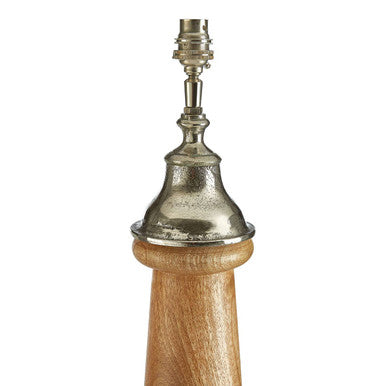 Orsina Hampstead Tapered Tabor Lamp Base – Curved Wooden Table Lamp