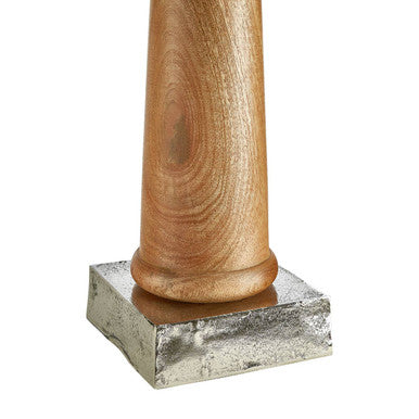 Orsina Hampstead Tapered Tabor Lamp Base – Curved Wooden Table Lamp