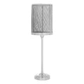 Orsina Myles Industrial Table Lamp – Silver Metal Mesh Shade