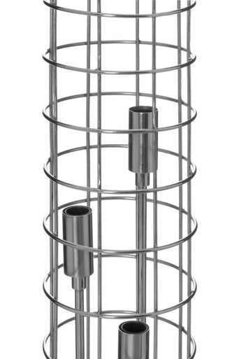 Orsina Martson Large Industrial Table Lamp – Silver Metal & Wood