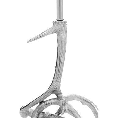 Orsina Antler Table Lamp – Silver Nickel Base with Black Fabric Shade