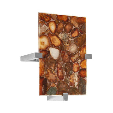 Orsina Relic Agate Stone Wall Light | Stainless Steel Sconce