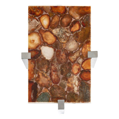 Orsina Relic Agate Stone Wall Light | Stainless Steel Sconce