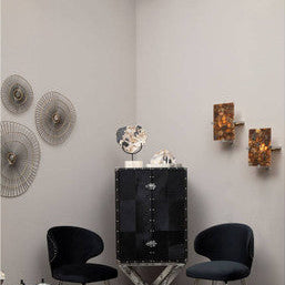 Orsina Relic Agate Stone Wall Light | Stainless Steel Sconce