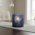 Orsina Large Blue Glass Stag Hurricane Candle Holder – Coastal Decor
