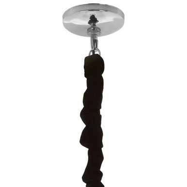Orsina Calina Large Ribbed Glass Pendant Light | Silver Finish