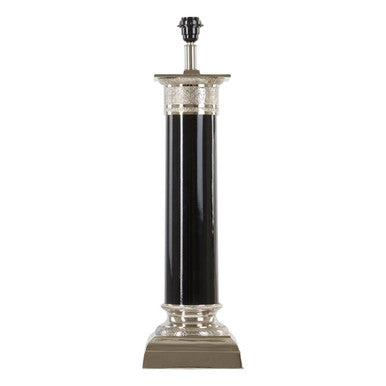 Orsina Camron Table Lamp – Black Iron and Silver Nickel Heritage Style