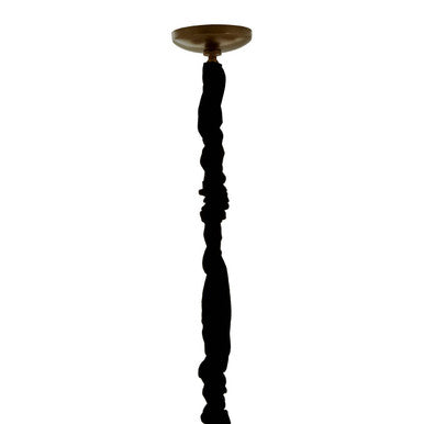 Orsina Calissa Polygonal Pendant Light – Brass and Antique Brown Glass