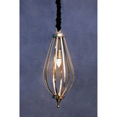 Orsina Callen Small Drop Metal Pendant Light – Silver Minimalist Lamp