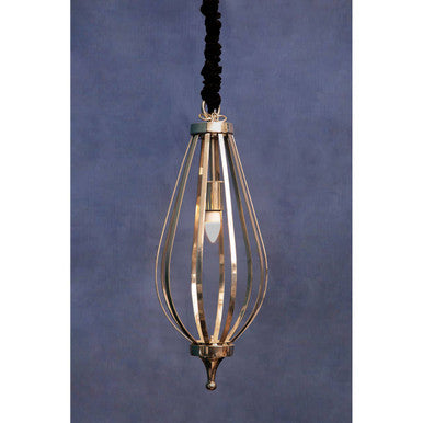 Orsina Callen Small Drop Metal Pendant Light – Silver Minimalist Lamp