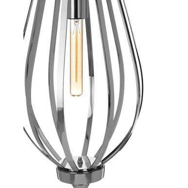 Orsina Callen Small Drop Metal Pendant Light – Silver Minimalist Lamp