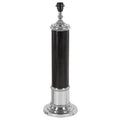 Orsina Canon Black Leather Table Lamp – Modern Metal & Leather Light