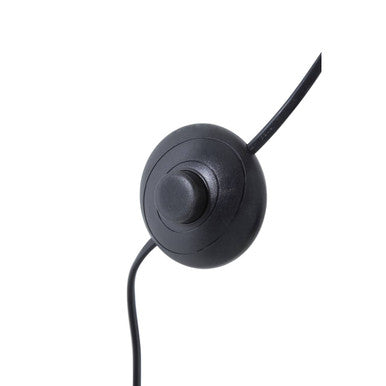 Orsina Canon Black Leather Floor Lamp – Modern Metal & Silver Base