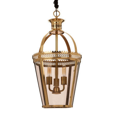 Orsina Caly Tinted Glass Pendant Light | Brass Lattice Metal Shade