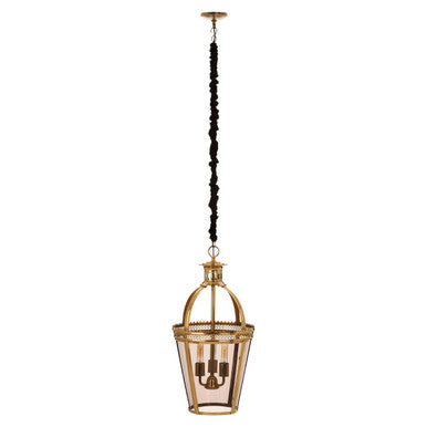 Orsina Caly Tinted Glass Pendant Light | Brass Lattice Metal Shade