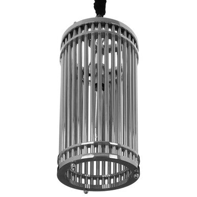 Orsina Calvin Pendant Light – Silver Nickel Steel Architectural Lamp