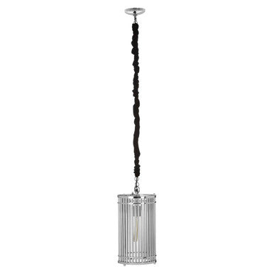 Orsina Calvin Pendant Light – Silver Nickel Steel Architectural Lamp
