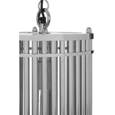 Orsina Calvin Pendant Light – Silver Nickel Steel Architectural Lamp