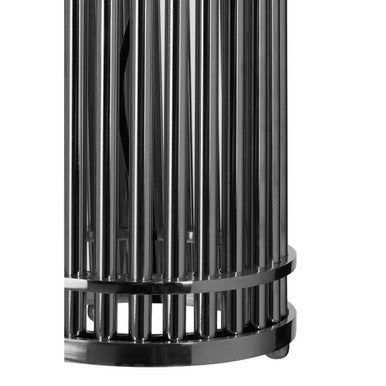Orsina Calvin Silver Cylindrical Table Lamp | Nickel Steel Lighting