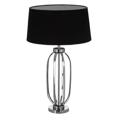 Orsina Calvin Silver Table Lamp – Polished Nickel Steel Desk Light