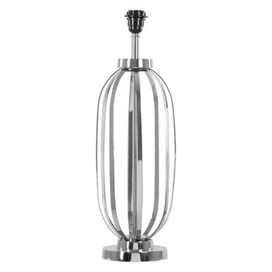 Orsina Calvin Silver Table Lamp – Polished Nickel Steel Desk Light