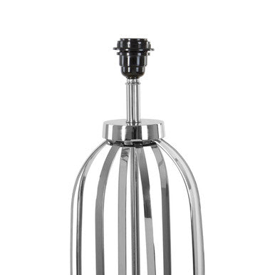 Orsina Calvin Silver Table Lamp – Polished Nickel Steel Desk Light