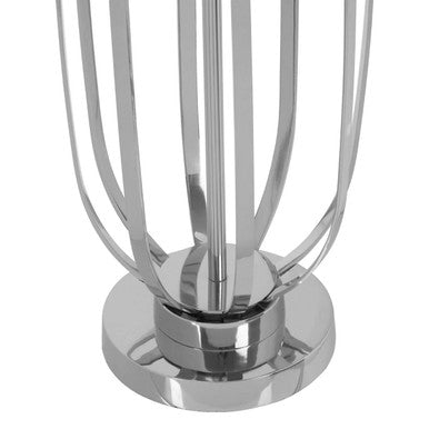 Orsina Calvin Silver Table Lamp – Polished Nickel Steel Desk Light