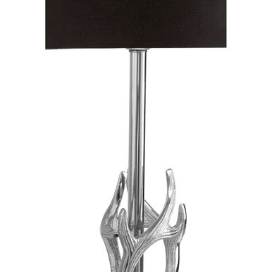 Orsina Antler Table Lamp – Silver Sculptural Lamp with Marble Base