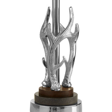 Orsina Antler Table Lamp – Silver Sculptural Lamp with Marble Base
