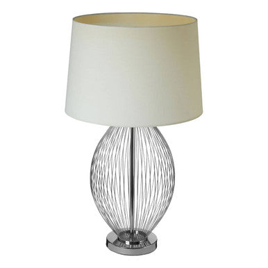 Orsina Reginald Antique Brass Table Lamp | Wireframe with Black Shade