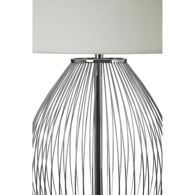 Orsina Reginald Antique Brass Table Lamp | Wireframe with Black Shade