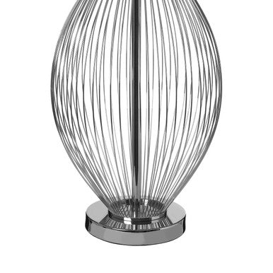 Orsina Reginald Antique Brass Table Lamp | Wireframe with Black Shade