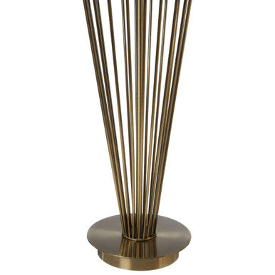 Orsina Reginald Antique Brass Table Lamp | Wireframe with Black Shade