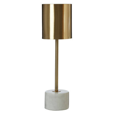 Orsina Palais Modern Table Lamp – Brushed Brass with White Marble Base