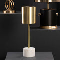 Orsina Palais Modern Table Lamp – Brushed Brass with White Marble Base