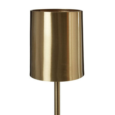 Orsina Palais Modern Table Lamp – Brushed Brass with White Marble Base