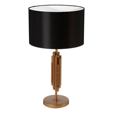 Orsina Manor Modern Table Lamp – Black and Gold Sculptural Metal