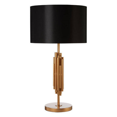 Orsina Manor Modern Table Lamp – Black and Gold Sculptural Metal