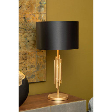 Orsina Manor Modern Table Lamp – Black and Gold Sculptural Metal