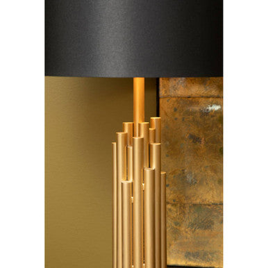 Orsina Manor Modern Table Lamp – Black and Gold Sculptural Metal