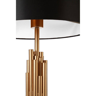 Orsina Manor Modern Table Lamp – Black and Gold Sculptural Metal