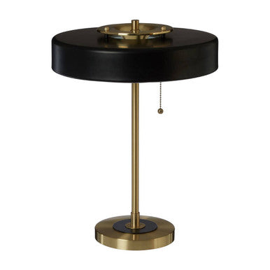 Orsina Rogano Table Lamp – Matte Black and Brushed Brass Metal