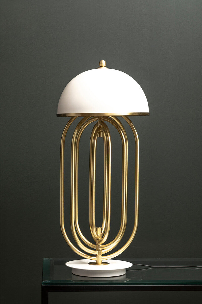 Orsina Metropolis Table Lamp – Modern Adjustable Desk Lamp with White Shade
