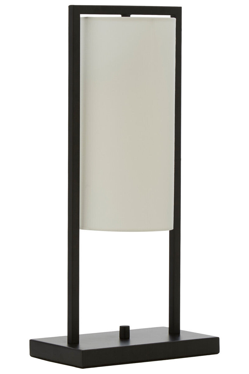 Orsina Atkins Black Table Lamp | Modern Metal Frame with Linen Shade