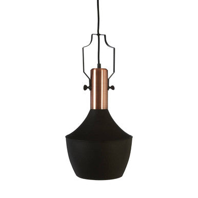 Orsina Argo Medium Pendant Light – Matte Black and Copper Dome