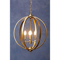 Orsina Censer Antique Brass Orb Pendant Light – 4-Light Chandelier