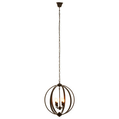 Orsina Censer Black Metallic Pendant Light – Adjustable Shutter Design